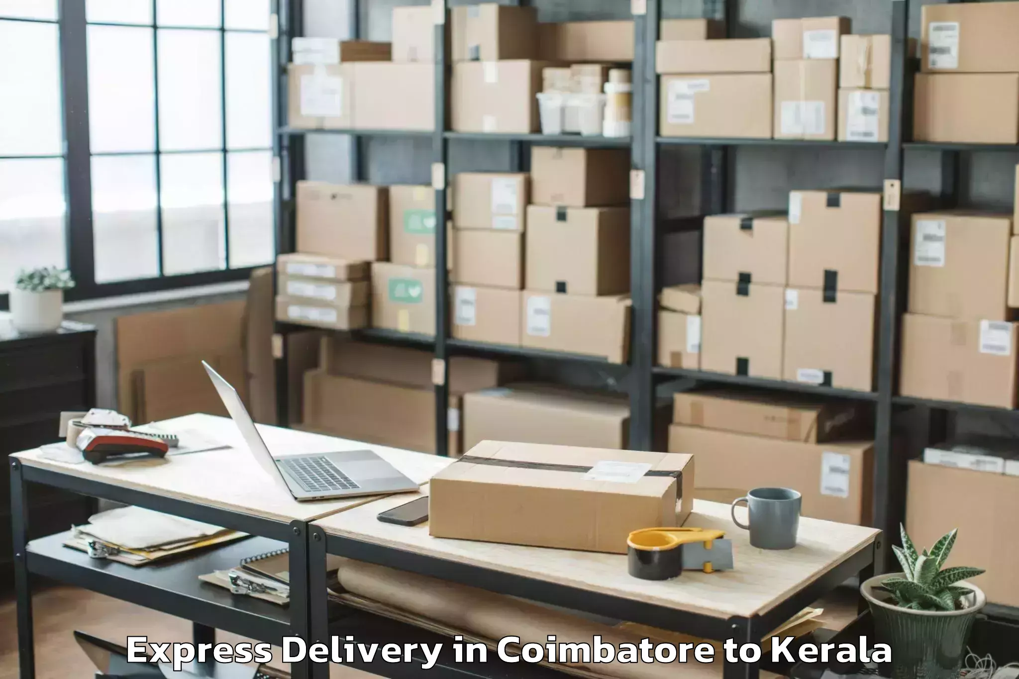 Top Coimbatore to Aroor Express Delivery Available